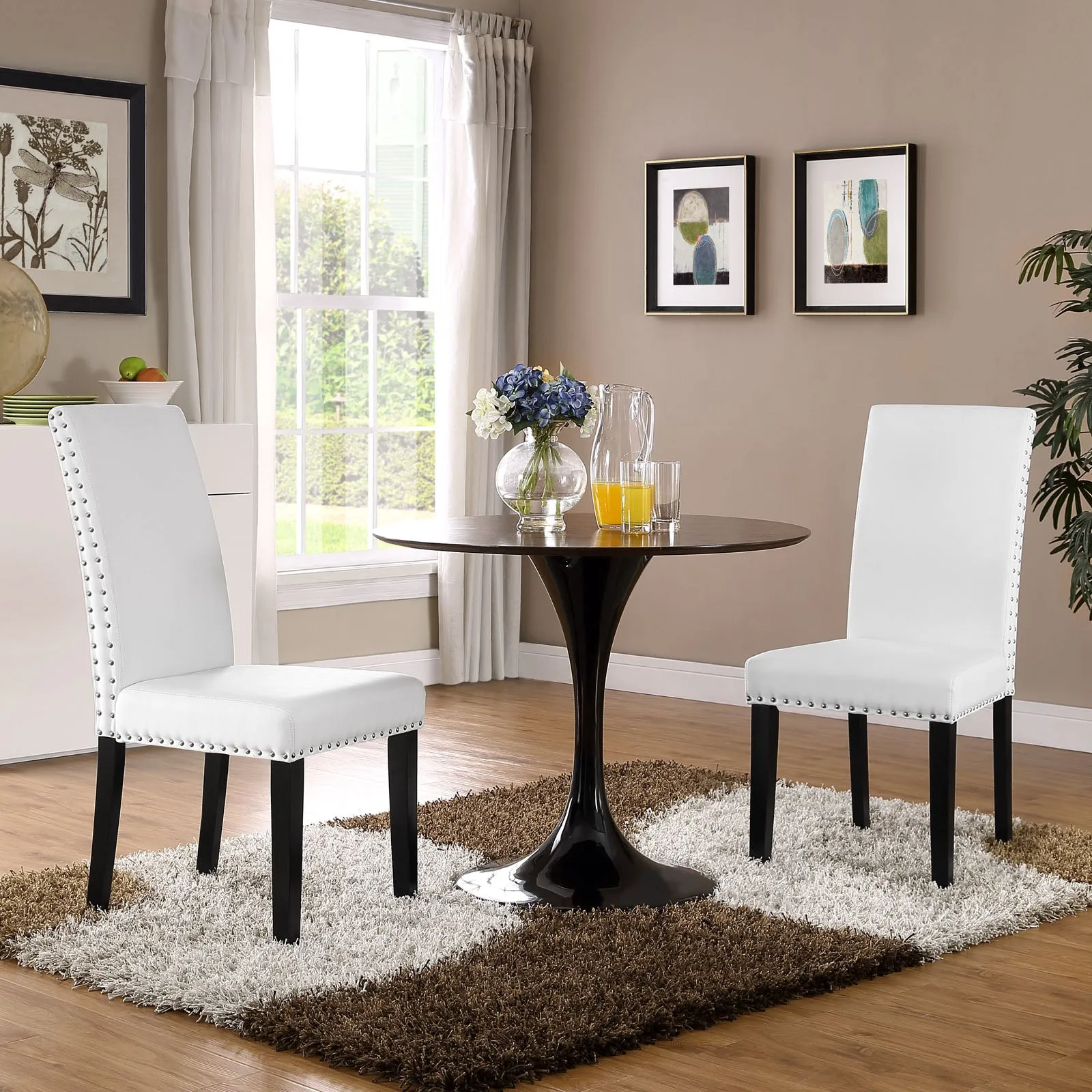 Parcel Dining Faux Leather Side Chair by Modway