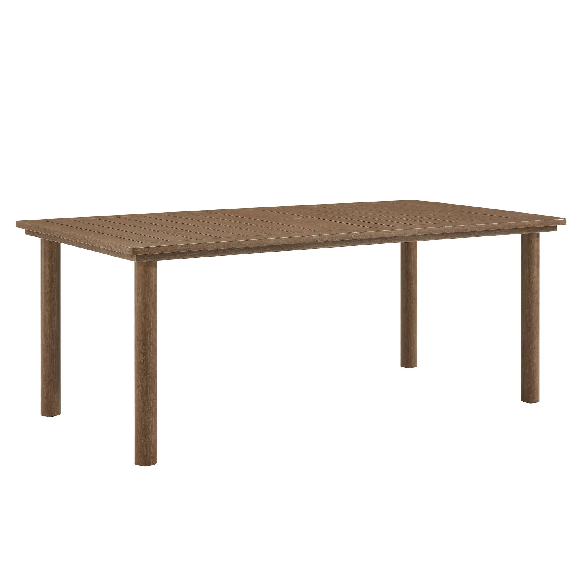 Parkland 7-Piece Rectangular Outdoor Patio Rattan and Aluminum Dining Table and Chairs Set by Modway