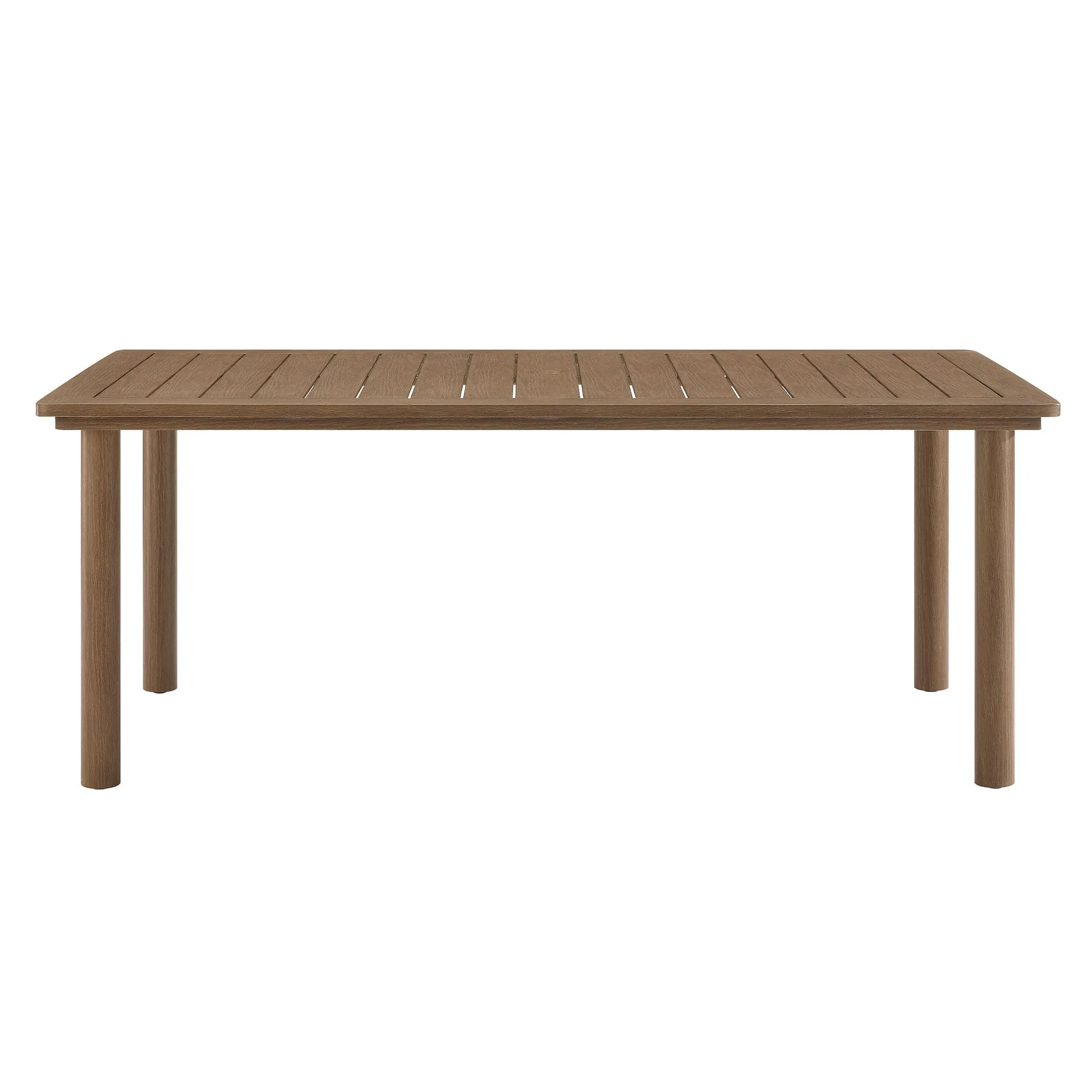 Parkland 7-Piece Rectangular Outdoor Patio Rattan and Aluminum Dining Table and Chairs Set by Modway