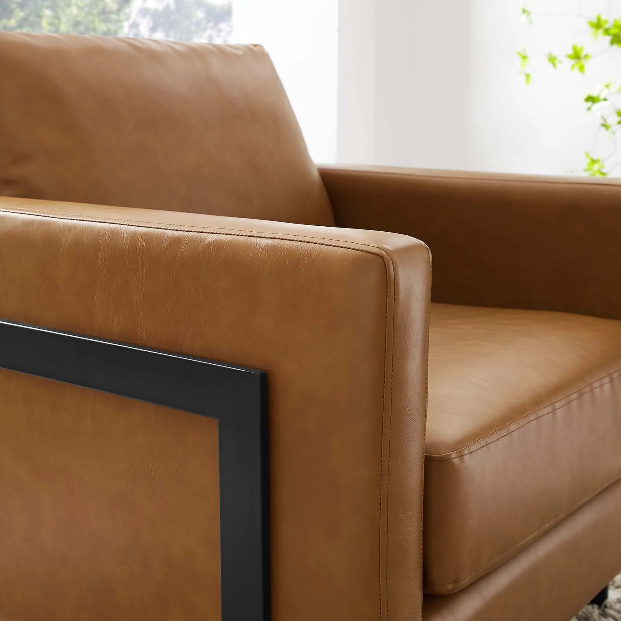 Posse Vegan Leather Accent Chair by Modway