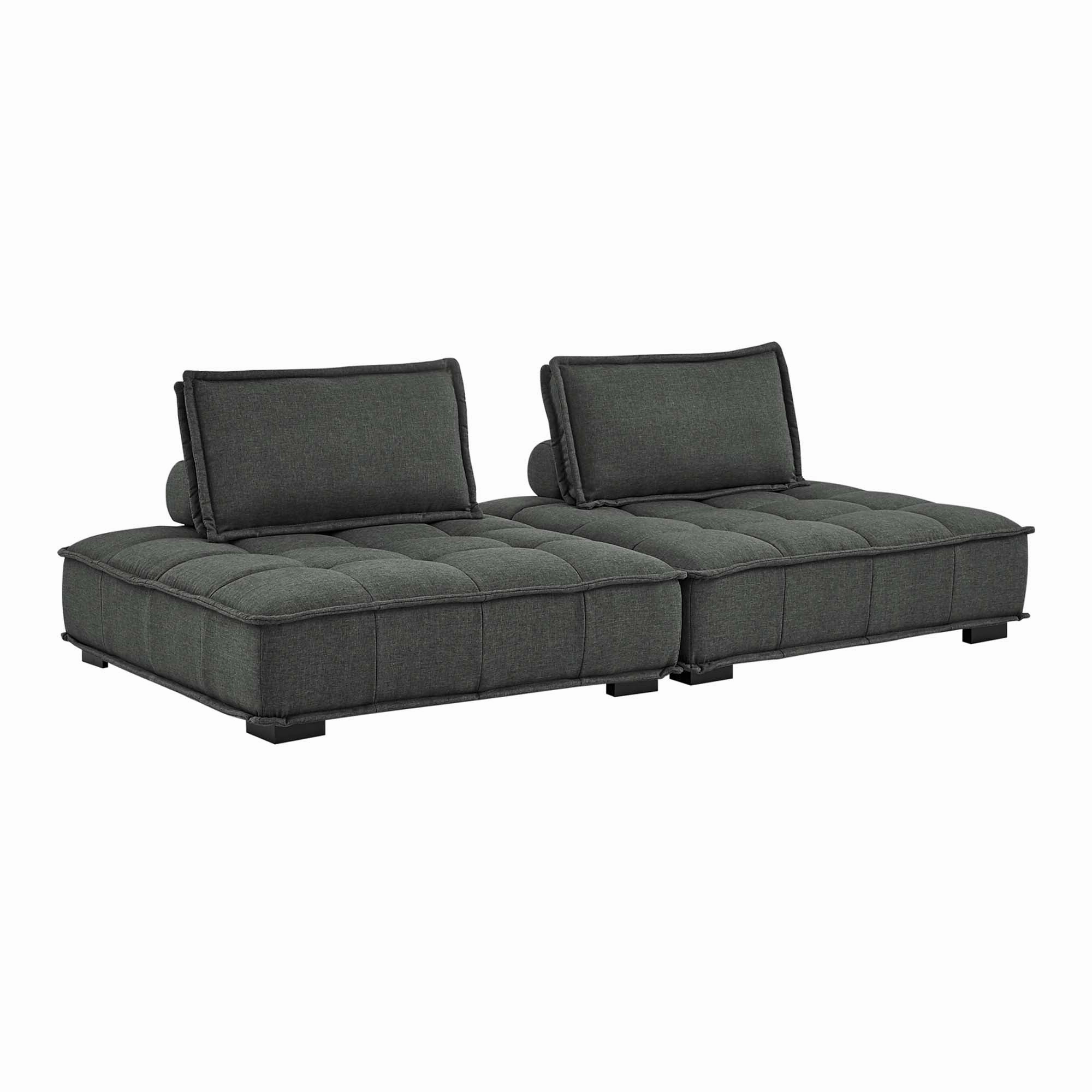 Saunter 2-Piece Tufted Fabric Fabric Loveseat by Modway
