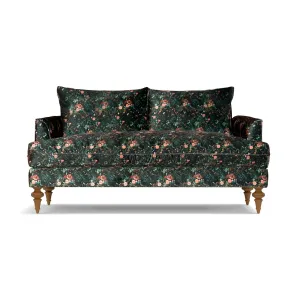 Saxon Apartment Size Sofa in MIDNIGHT BLOOM