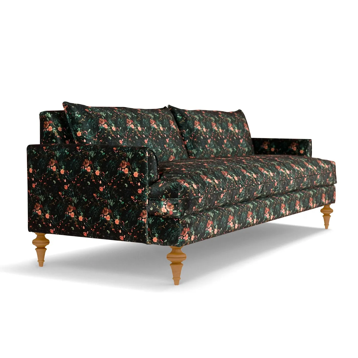 Saxon Sofa in MIDNIGHT BLOOM