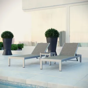 Shore 3 Piece Outdoor Patio Aluminum Set by Modway