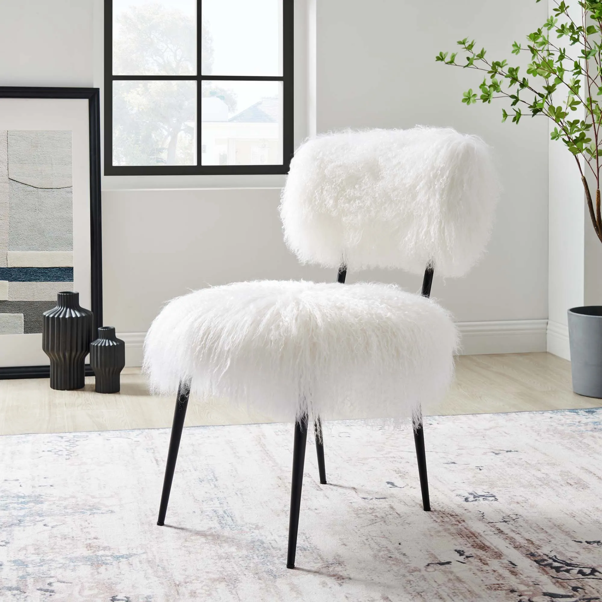 Skylar Sheepskin Chair by Modway
