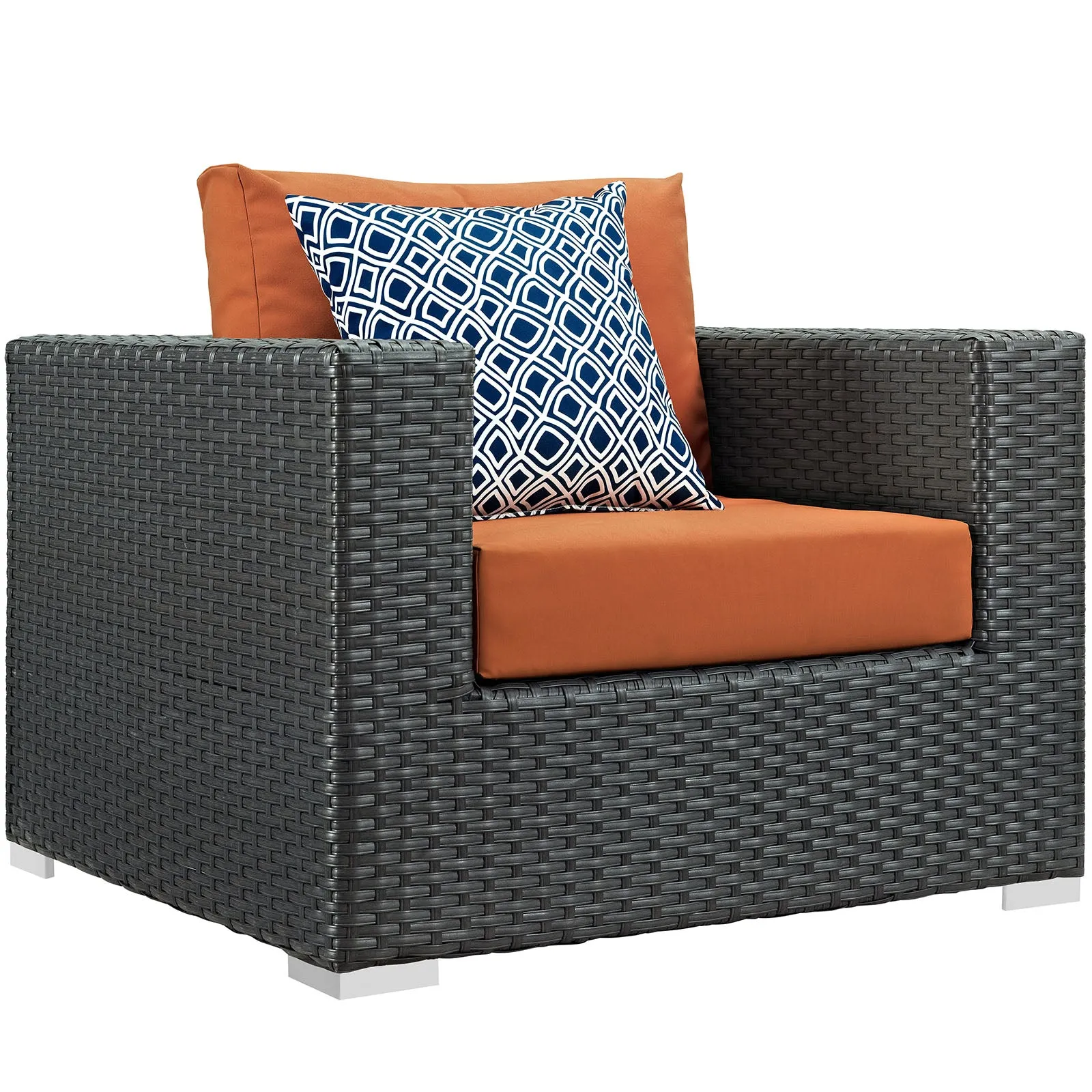 Sojourn 3 Piece Outdoor Patio Sunbrella® Sectional Set by Modway