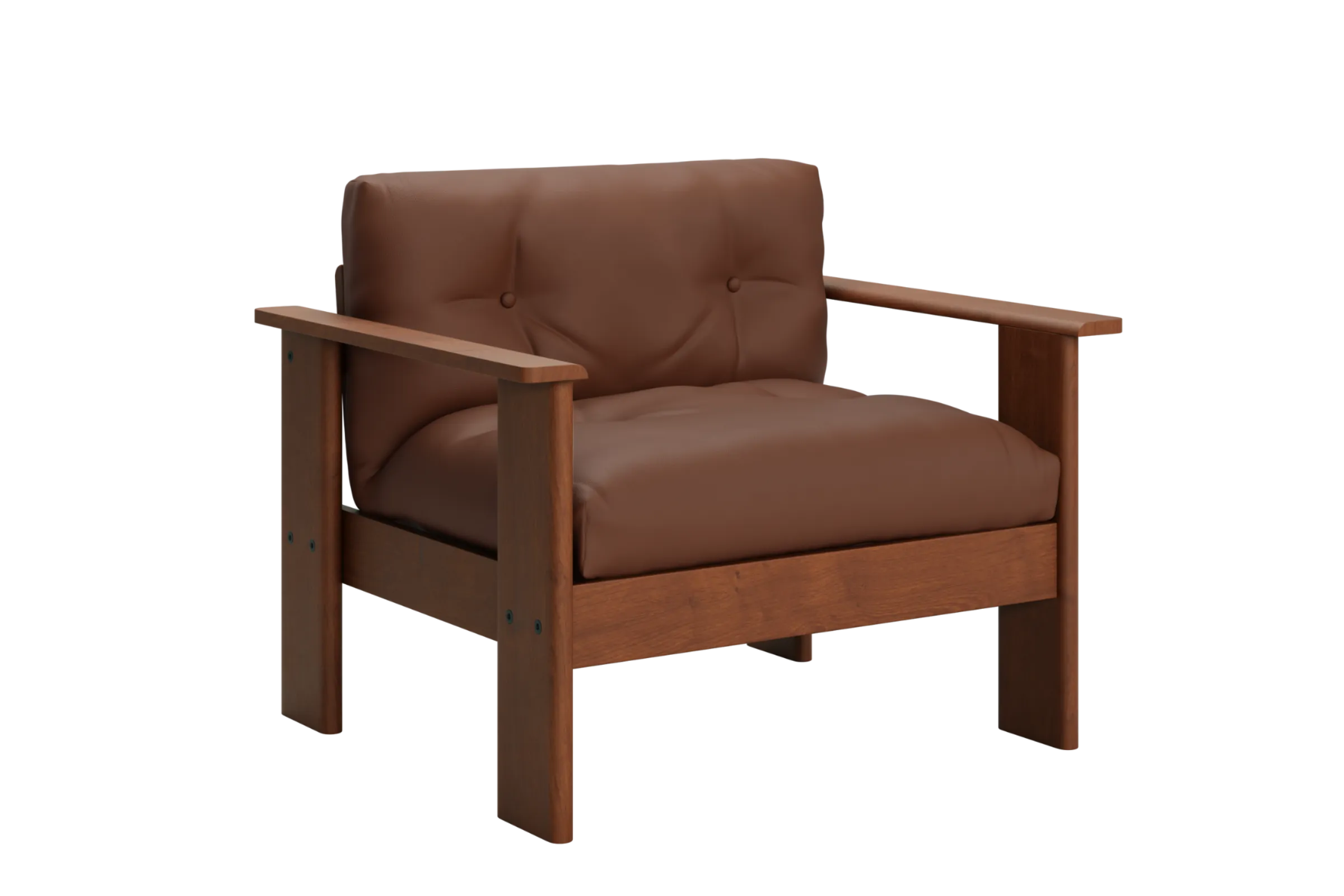 The Bacana Armchair in Cactus Leather