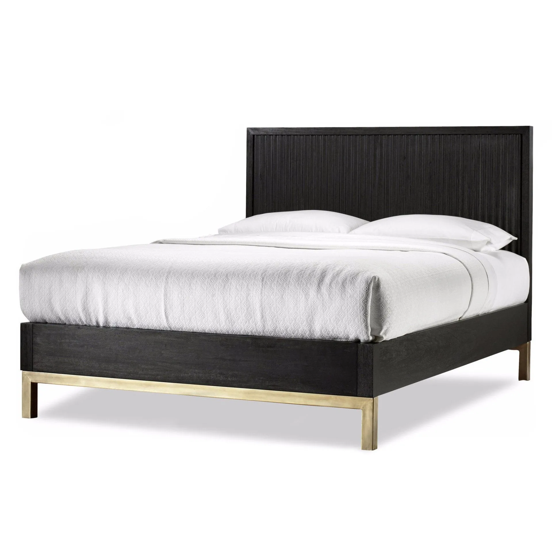 Westmont Low Profile Platform Bed BLACK/BRUSHED STEEL