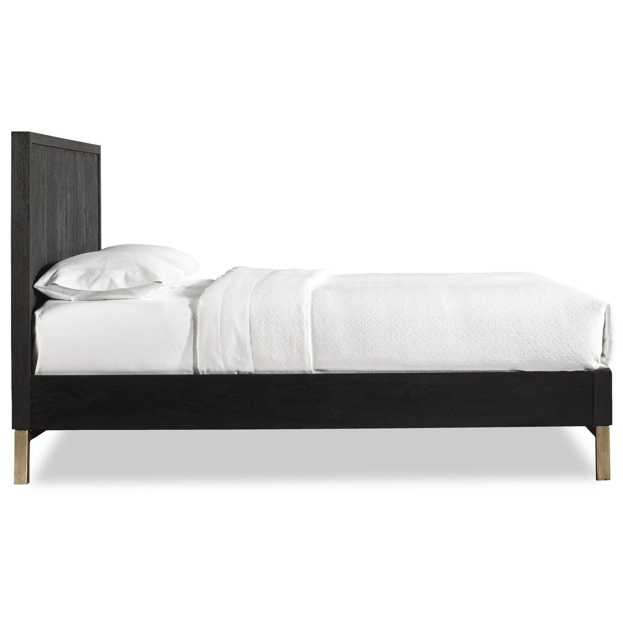 Westmont Low Profile Platform Bed BLACK/BRUSHED STEEL