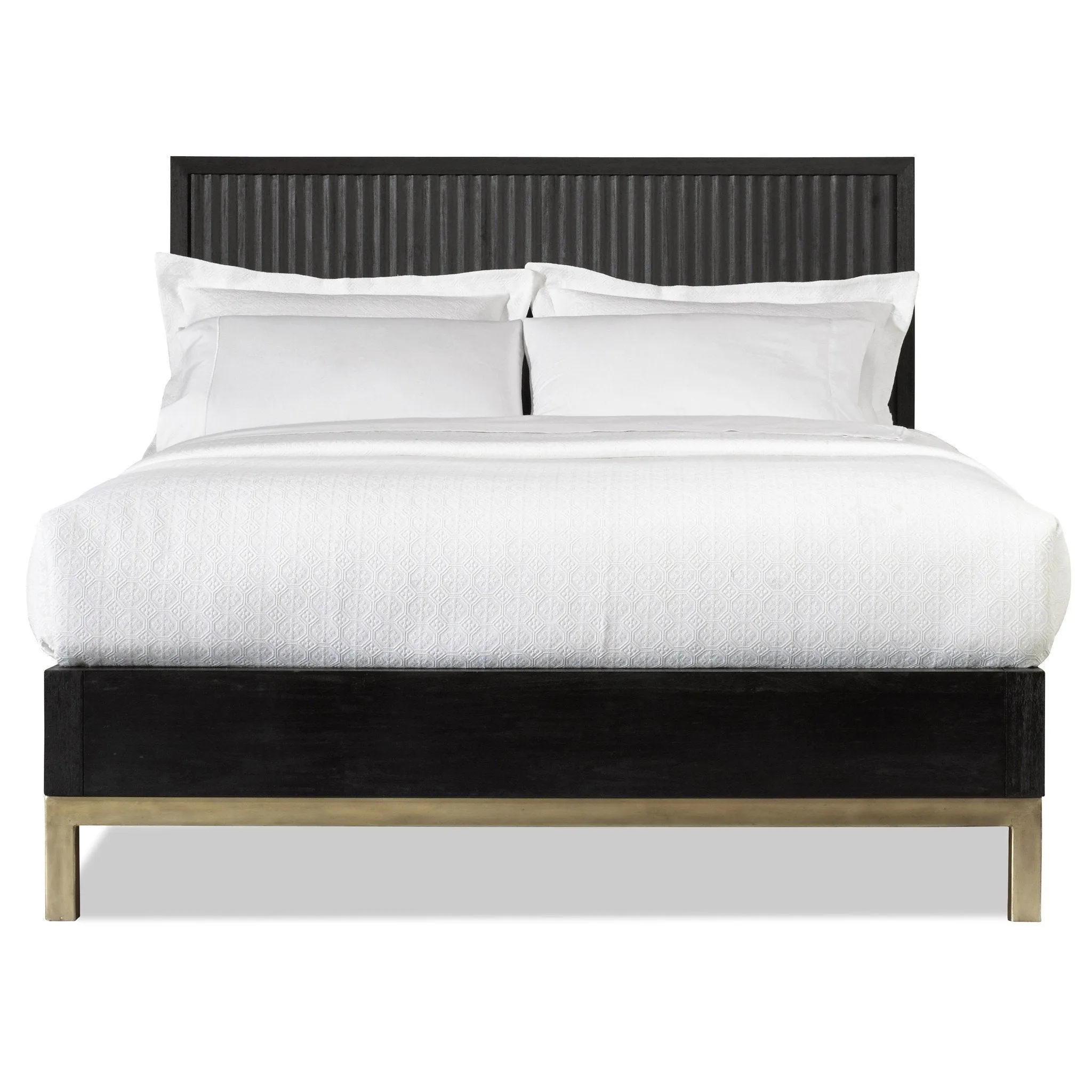 Westmont Low Profile Platform Bed BLACK/BRUSHED STEEL